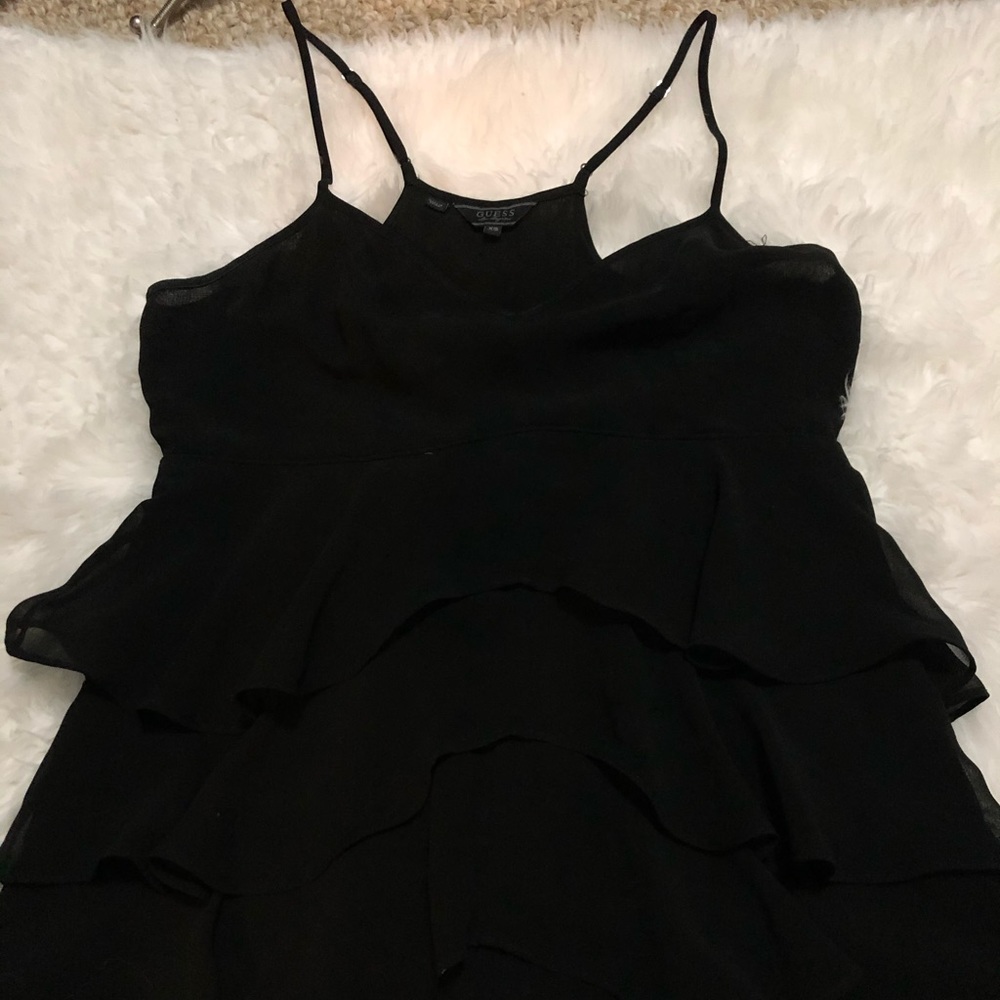 Guess Black Tiered Top
